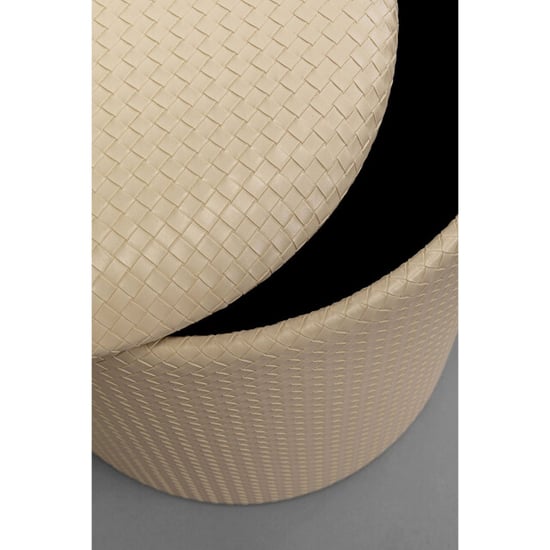 Kare Design Poef venezia storage cream 40cm - Image 2