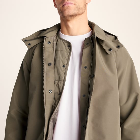Chester Mens Waterproof Car Coat - Mushroom - Image 6