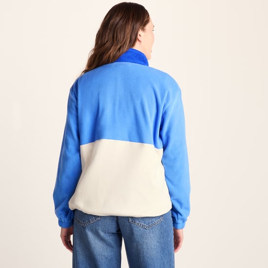 Lowca Womens 1/2 Zip Microfleece - Cornflower Blue - Image 2