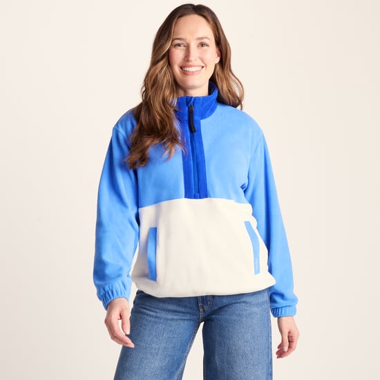 Lowca Womens 1/2 Zip Microfleece - Cornflower Blue - Image 3