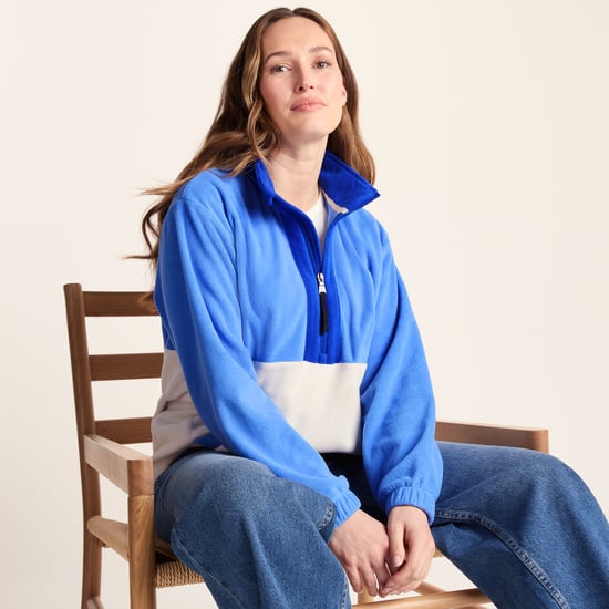 Lowca Womens 1/2 Zip Microfleece - Cornflower Blue - Image 4