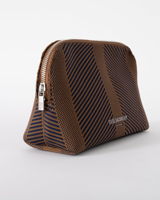 Knitty Makeup Bag in Tan - Image 2