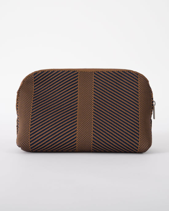 Knitty Makeup Bag in Tan - Image 4