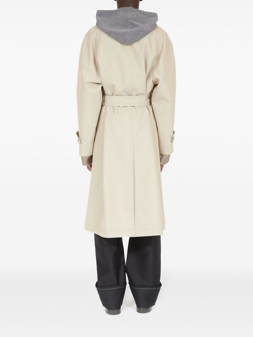 Charcoal Cotton Blend Trench Coat - Image 4