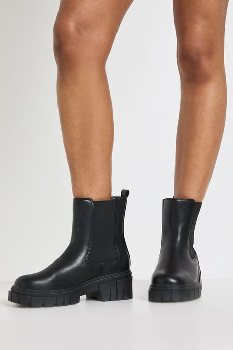Wide Fit Chunky Chelsea Boots - Image 1
