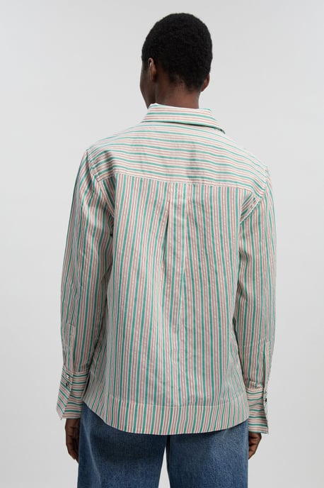 Poplin Stripe BIb Woven Shirt - Image 5