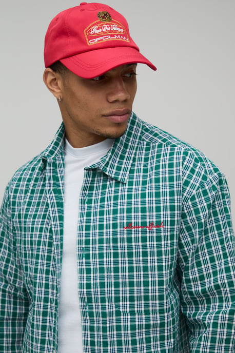 Oversized Boxy Raw Hem Checked Shirt - Image 3