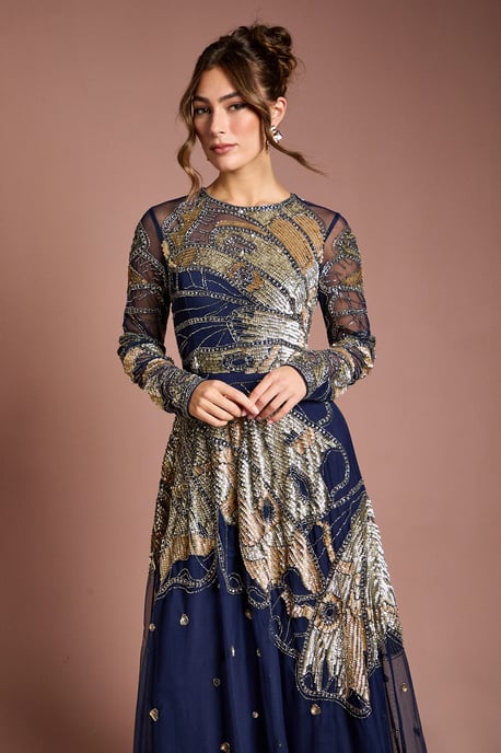 Premium Hand Embellished Maxi Dress - Image 2