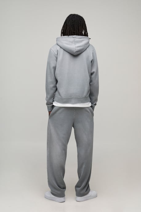 Essential Washed Boxy Zip Through Hoodie - Image 2