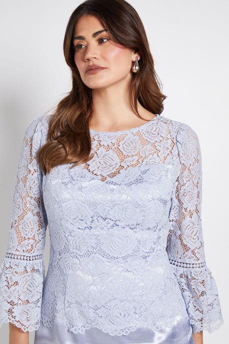 LACE RUFFLE SLEEVE PENCIL DRESS - Image 4