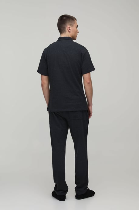 Slim Fit Short Sleeve Shirt and Tapered Trouser Set - Image 2