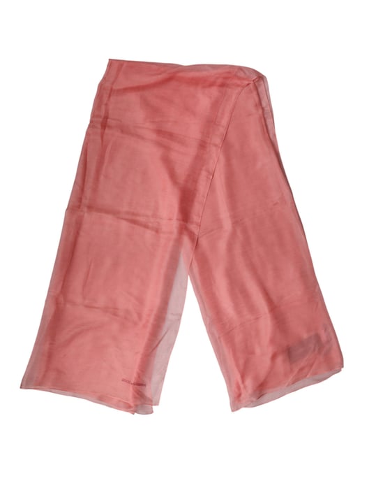 Tryckt silkes scarf med fransade kanter - Image 3