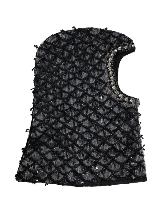 Dolce & Gabbana Versierde Gerokken Balaclava Hoed - Image 3
