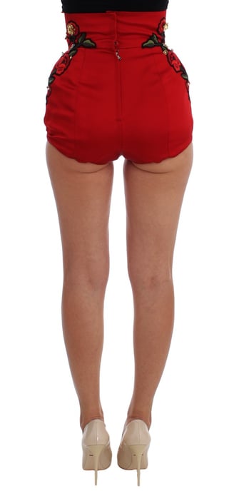 Highwaist Floral Embroidered Shorts - Image 2