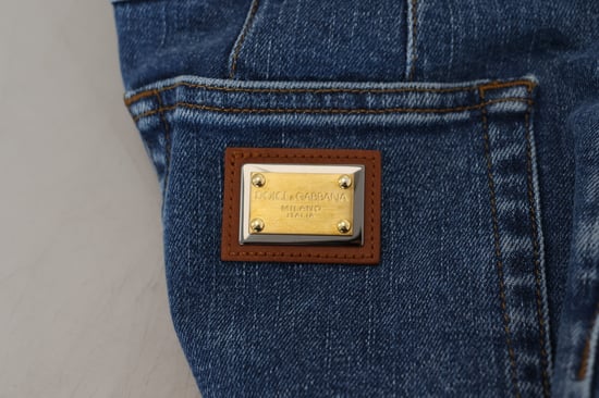 Högmidjade Fickbyxor Denim - Image 4