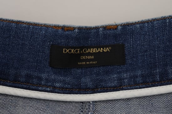 Högmidjade Fickbyxor Denim - Image 6