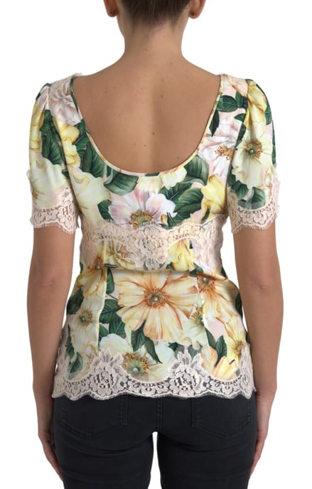 Floral Lace Trim Top - Image 3