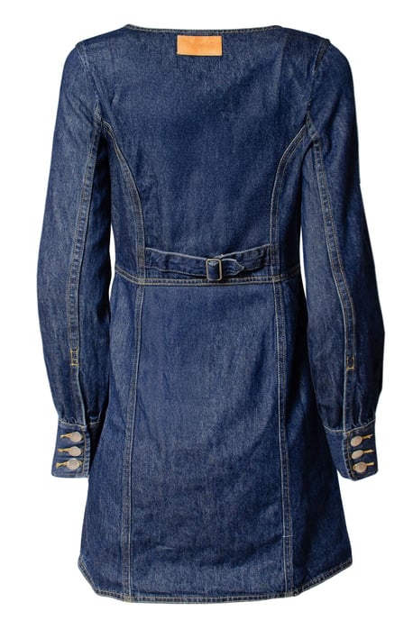 Long Sleeve Denim Mini Dress - Image 3