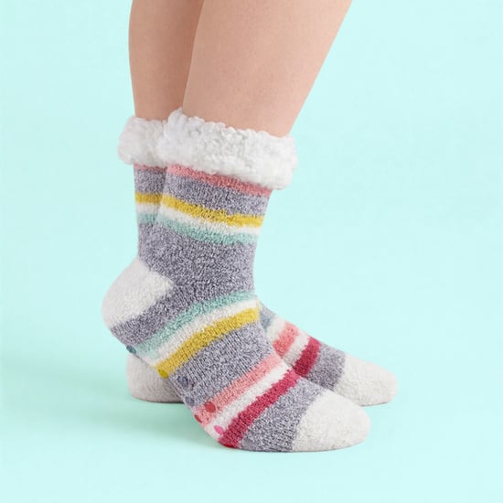 3 Pairs Ladies Soft Fluffy Lounge Socks | Warm Cosy Home Slipper Socks - Image 4