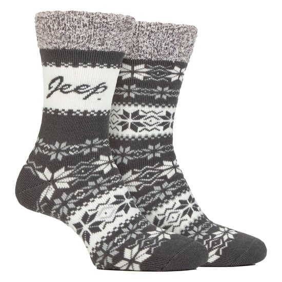 2 Paar Dames Thermische Patroon Fairisle Sokken Warme Winter Sokken - Image 1