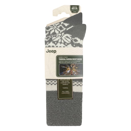 2 Paar Dames Thermische Patroon Fairisle Sokken Warme Winter Sokken - Image 2