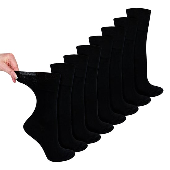 8 Pairs Ladies Bamboo Diabetic Socks | Soft Non Binding Comfort Socks - Image 1