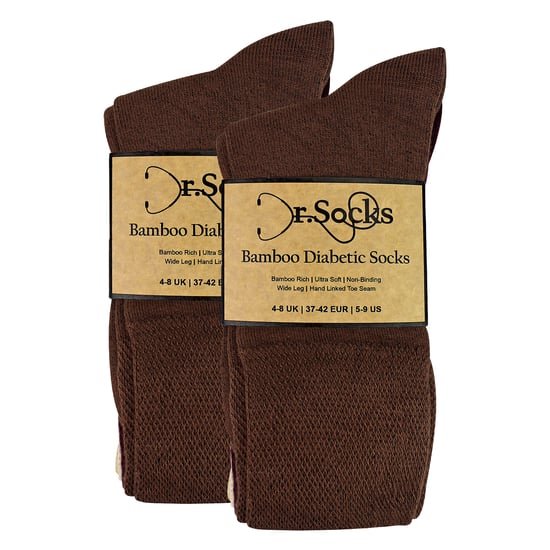 8 Pairs Ladies Bamboo Diabetic Socks | Soft Non Binding Comfort Socks - Image 2
