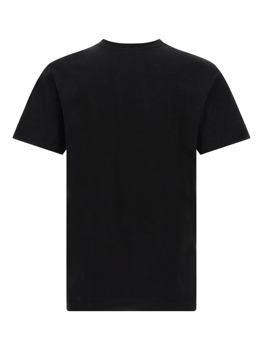 Flocked Logo T-Shirt in Black - Image 2