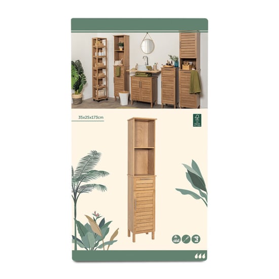 4bathroomz Bozen badkamerkast hoog kolomkast in houtlook - - Image 2