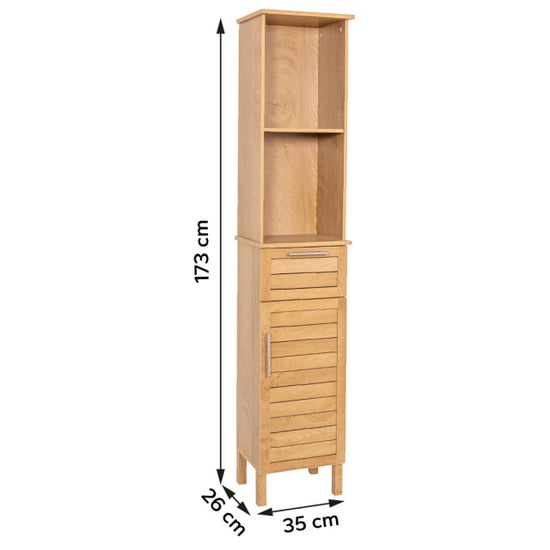 4bathroomz Bozen badkamerkast hoog kolomkast in houtlook - - Image 3