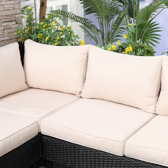 4goodz Loungeset luxe tuinset met bijzettafels pe rotan /creme - Image 5