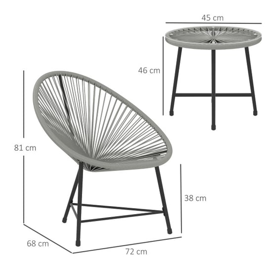 4goodz 3-delige tuinmeubelset met rattan stoelen - - Image 5