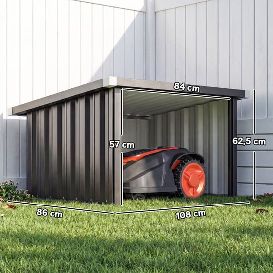 4goodz Garage voor robot grasmaaier robotmaaier garage 108x86x63 cm - Image 4