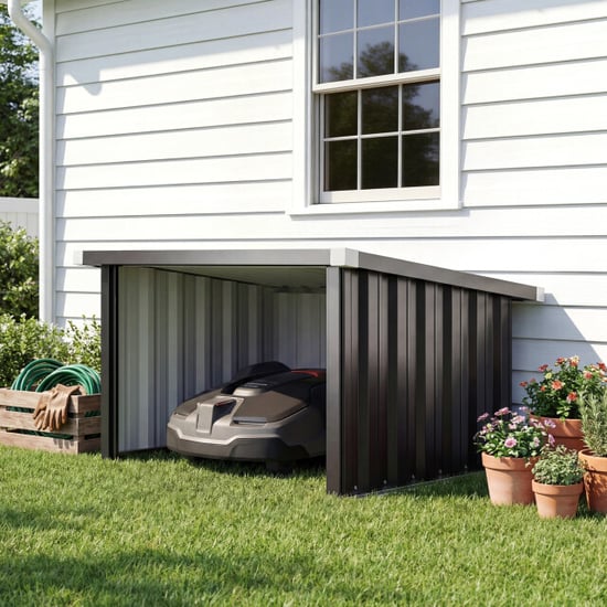 4goodz Garage voor robot grasmaaier robotmaaier garage 108x86x63 cm - Image 5