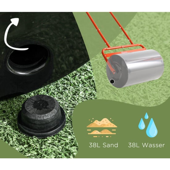 4goodz Gazonwals tuinwals 32 cm diameter 38 liter water/zand vulling - - Image 6