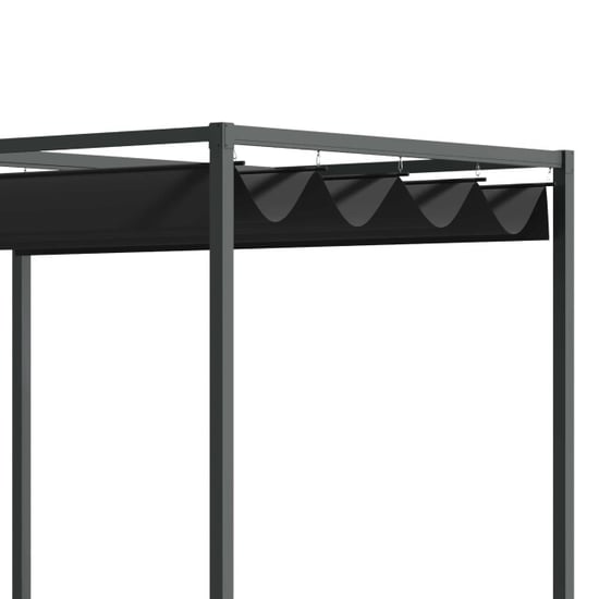 4goodz Pergola met harmonica zonwering metaal doek uv- en waterafstotend - - Image 5