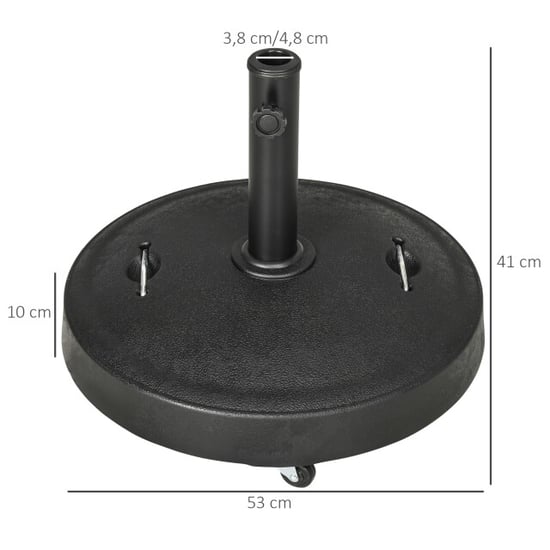 4goodz Parasolstandaard gevuld met cement 23.5 kg met wielen 37-48 mm - - Image 4