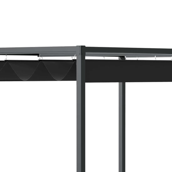 4goodz Pergola met harmonica zonwering metaal doek uv- en waterafstotend - - Image 6