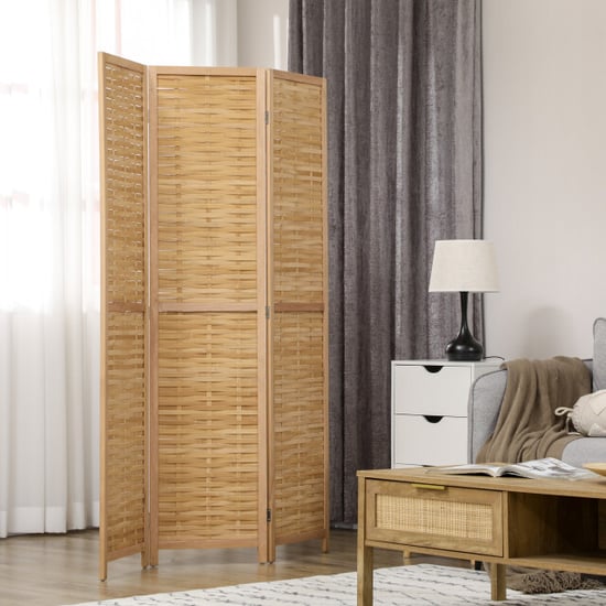 4goodz 3-delige kamerscherm opvouwbaar roomdivider bamboe - - Image 4