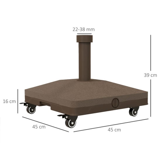 4goodz 20 kg vulbare parasolvoet met wielen 22-38 mm - - Image 5