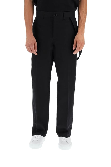 Zwarte Katoenen Wijde Pantalon - Image 1