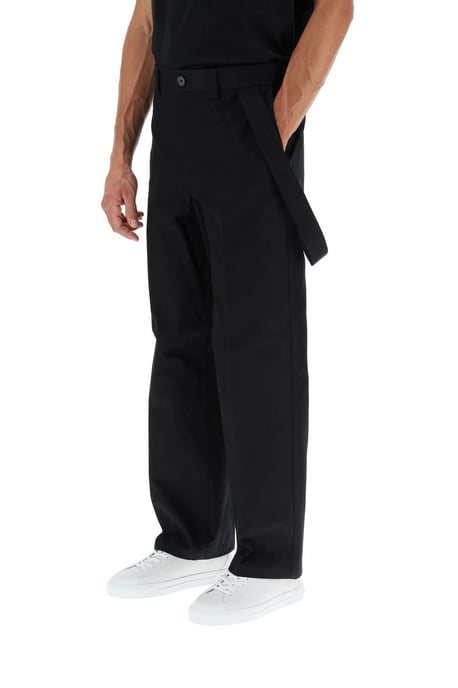 Zwarte Katoenen Wijde Pantalon - Image 4