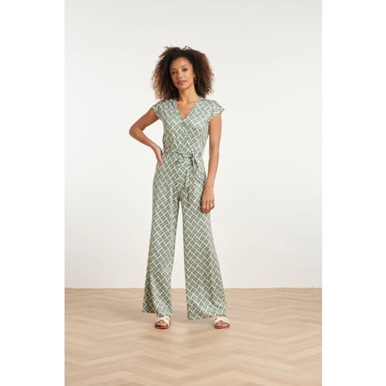 Smashed Lemon 24033 wikkelstijl jumpsuit met ornament print | - Image 3