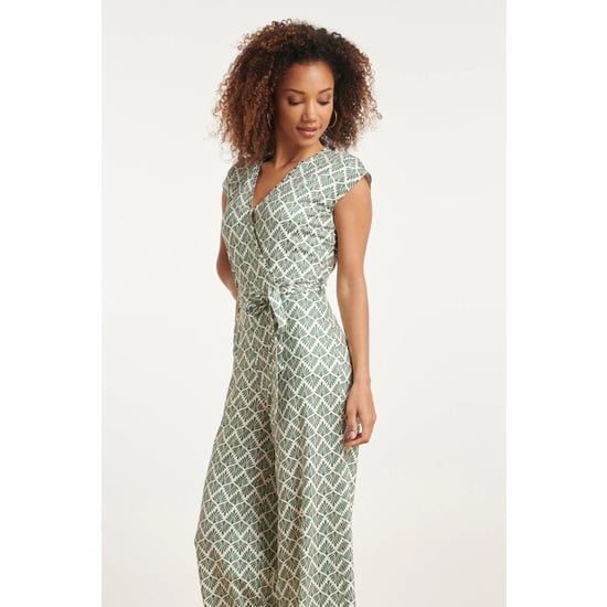 Smashed Lemon 24033 wikkelstijl jumpsuit met ornament print | - Image 5