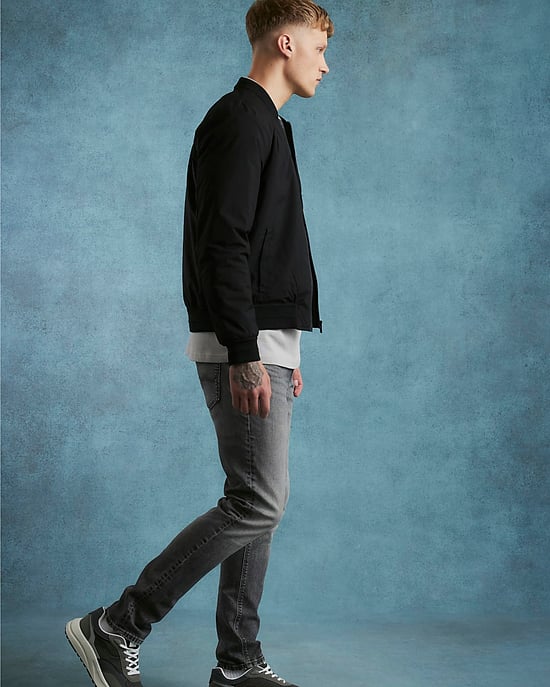 River Island Mens Skinny Jeans Grey Fit Denim - Image 4