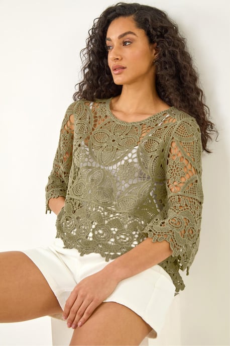 Floral Crochet Top - Image 1