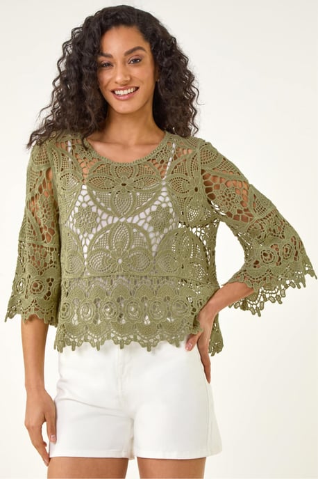 Floral Crochet Top - Image 4