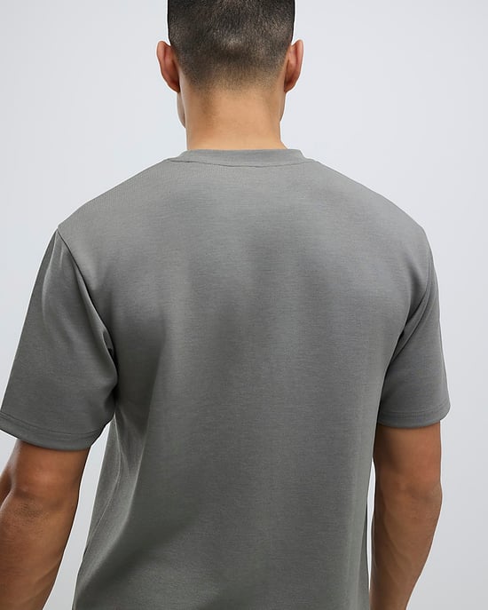 River Island Mens T-Shirt Khaki Slim Fit Long Sleeve - Image 3