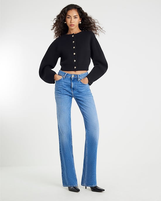 River Island Womens Cardigan Black Knitted Structured Sleeve - Image 3