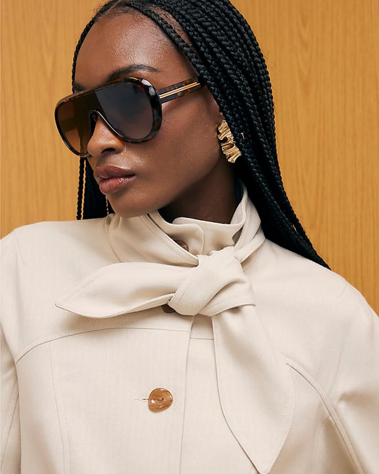 River Island Womens Jacket Cream Long Sleeve Herringbone Tie Neck - Image 4
